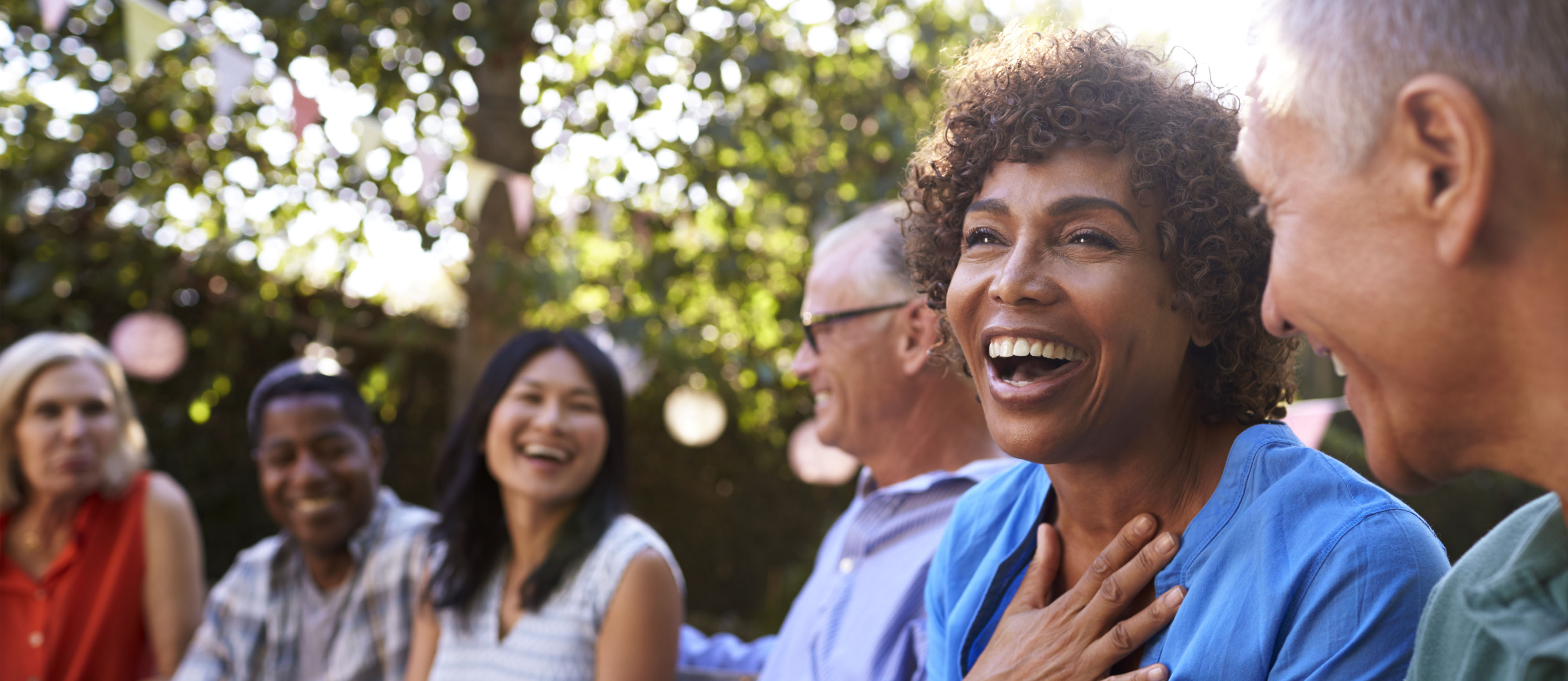 Group of individuals laughing